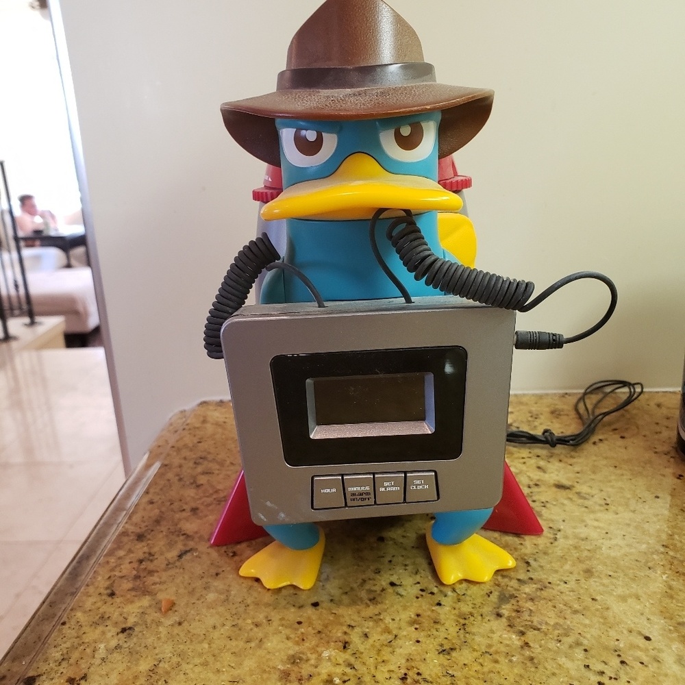 Phineas And Ferb Platypus digital alarm clock rock
